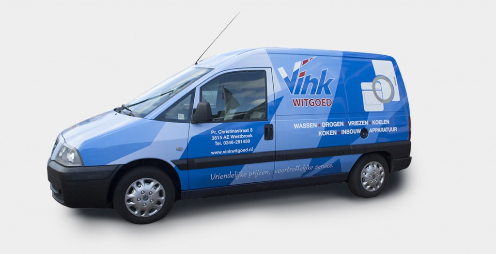 Carwrapping voor Vink Witgoed